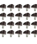 200 Pcs Shelf Pegs With Metal Pins, beefy heavy duty nickel plated iron, 5mm, dark color, fits cabinets wardrobes glass shelves