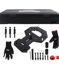 DPS6 Dry Dual Clutch Transmission Installer And Remover Tool For Ford Focus Fiesta Cmax Kuga And Volvo Models with accessories in a black case.