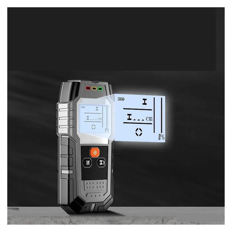 Stop Guessing With This Upgraded Deep Scanning Wall Detector That Finds Wood Nails Wires And Steel Bars Behind Concrete Fast showing display.