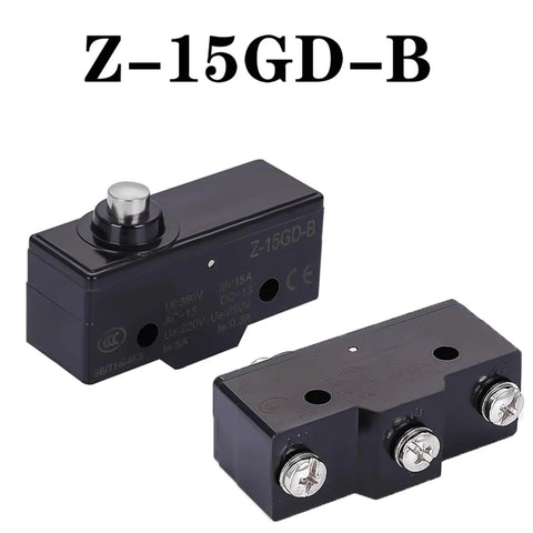 Z-15GD-B Top Shelf Industrial Limit Switch Workhorse with silver SPDT contacts and three screw terminals in durable plastic housing.