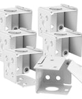 Six Piece 1 Inch White Blind Bracket Set For Box Mounting, Low Profile Headrail Brackets, Includes Left And Right Mounts For Window Blinds, Durable Metal Mounts, Screws Not Included