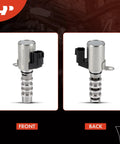 Front and back view of 2 Piece VVT Solenoid Kit For Infiniti And Nissan V6 Engines Replacement Solenoids To Boost Performance And Smooth Idling