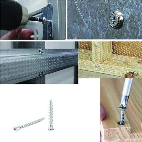 Heavy Duty M7 X 60mm Confirmat Screws Zinc Plated Carbon Steel Hex Bolts No Sweat Furniture Assembly For Building Sturdy Shelves And Wooden Desks Pro Grade Hardware Pack