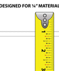 Clear Acrylic Hinges designed for 1/4 inch material, showcasing the measurement of a drum shield panel.