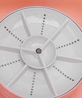 Top view of the spray arm for the Pink Compact Countertop Dishwasher With 360 Degree Rotating Spray And Fifteen Minute Automatic Shutoff.