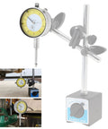 0 To 1 Inch Dial Gauge Indicator With Imperial Scale, Pro Grade High Precision Dial Indicator For Machining And Maintenance, Rotatable Bezel With Adjustable Markers, Clear Dirt Resistant Dial Face For Accurate Readings.
