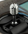 Close-up of stick end on Pocket Hall Gimbal Transmitter Remote Control Ultra Portable Gear With Built In LED Light Foldable Antenna Mode 2 ELRS Charcoal Edition ExpressLRS Ready EdgeTX Firmware