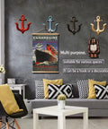 Badass Vintage Cast Iron Nautical Anchor Wall Hooks For Bathrooms And Closets Hella Sturdy Marine Style in living room decor.