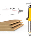 Louvre Slat Router Bit For Window Shutters Pro Grade 1-1/4 In Cutting Height 1/4 In Depth 3-3/8 In Overall Length 1/2 In Shank