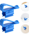 20 Pack Aquarium Water Pipe Clip Clamps For 8 To 16 mm Tubes Plastic Hose Holders shown in blue detail
