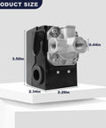 Two Stage Air Compressor Pressure Switch For 2340 2475 2545 And 7100 Series With Unloader And On Off Control Replaces 23474570 dimensions