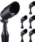 Low Voltage 12V Outdoor Landscape Lighting 6 Pack, Cast Aluminum Waterproof LED Spotlight For Yard And Garden, 5W MR16