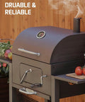 Outdoor grill with Large Dial Grill Thermometer Two And Three Eighths Inch 50 to 800 Fahrenheit Outdoor Grill Smoker And Oven Temperature Gauge