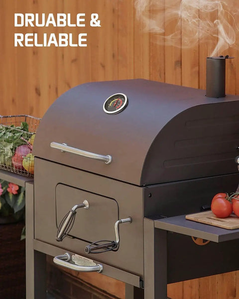 Outdoor grill with Large Dial Grill Thermometer Two And Three Eighths Inch 50 to 800 Fahrenheit Outdoor Grill Smoker And Oven Temperature Gauge