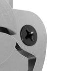 Close-up of Heavy Duty Flat Countersunk Machine Screw Phillips Drive in black finish on metal surface, showcasing 304 stainless steel.
