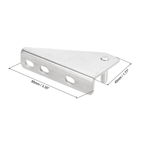 Stainless Steel Freezer Door Hinges Inner Column Left Shaft 0.28 Inch For Refrigerator Replacement With Screws shown with dimensions