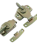 Heavy Duty Metal Table Locks Two Pack Spring Loaded Leaf Latch Buckles With Gold Zinc Finish Including Mounting Screws For Folding Tables And Rug Hold Downs No Sweat Setup Gonna Stay Locked Down Tight