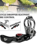 Seatpost Remote Lever For Mountain Bikes, Aluminum Alloy Cable Controller With 22.2mm Diameter, Black, Rust Resistant