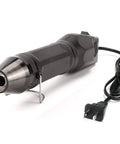 Mini Heat Gun With Dual Temperature Settings 392F And 662F, 4.9 Ft Cord, compact black design, perfect for vinyl crafts and DIY repair.