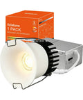 Eclatune 3 Inch LED Recessed Lighting with Junction Box LED Downlight, IP65 Shower Light 5CCT Waterproof, 12W COB visible with box.