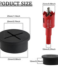 12 Pieces 1 Inch Desk Grommets And 1 Inch Hole Saw Set Black ABS Engineering Plastic Durable Cable Management product dimensions