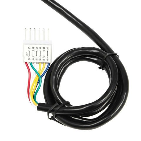 AC 110V electric motor wiring harness with multi-color leads and white plug