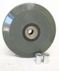 8 Inch Swivel Caster Kingpinless With Built In Wheel Brake And Non Marking Gray Polyurethane Wheel Hella Smooth For High Capacity Industrial Tool Carts with bearings and metal inserts.
