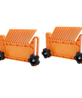 Heavy Duty Woodworking Featherboard For Table And Band Saws Holds Boards Solid To Defeat Kickback Without Pinching With Grippy Abs Nylon Build For Clean Safe Cuts in vibrant orange color.