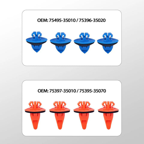 120Pcs Fender Flare Clip Kit Nylon Retainer Fasteners For Bumper And Fender Liner Replacement Easy Install Compatible With Toyota