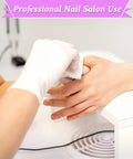 Professional use of Lint Free Nail Wipes And Gel Polish Remover Pads Set With Cuticle Pushers at salon, no lint residue