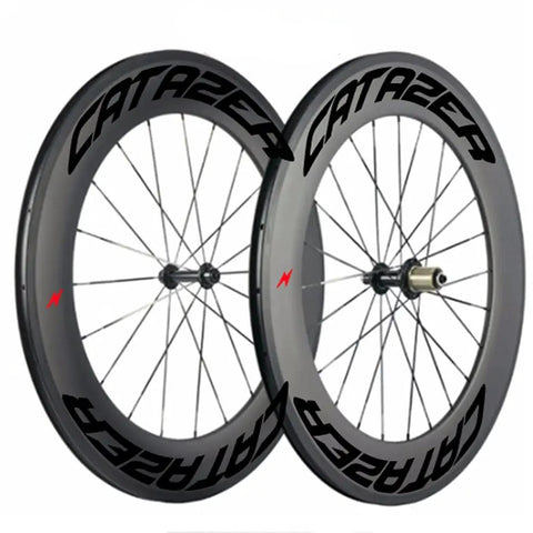 700C Carbon Road Wheelset Deep Aero 60mm Toray T700 Fiber with Rim Brake and J Bend Hubs