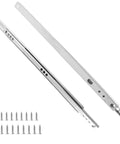 12 Inch Drawer Slides Two Pack Metal Ball Bearing Side Mount Track Rail For Drawers, 10Kg Capacity, Bright Silver Finish with screws