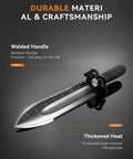 Heavy Duty Metal Detecting Shovel With Serrated Blade For Treasure Hunting 12 Inch Manganese Steel Digging Tool with welded handle