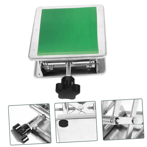 Heavy Duty Laboratory Lifting Platform Stand With Rock Solid Bearing Capacity And Zero Hassle Manual Control Built Tough Stainless Steel Base For Smooth Portable Lab Tasks