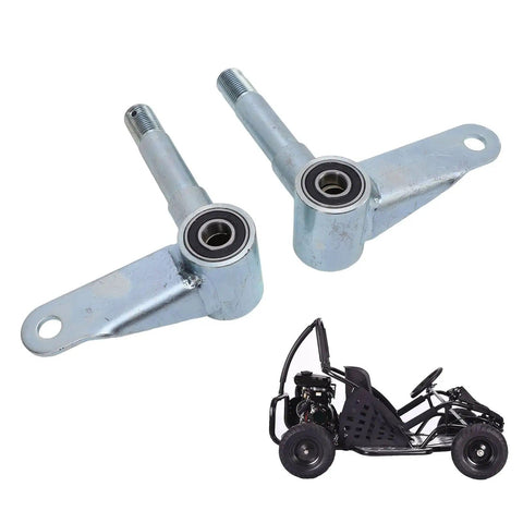 Heavy Duty 15mm Front Wheel Steering Knuckle Spindle For Go Kart ATV Quad With M15 Thread Built Tough Steel Alloy, pair view