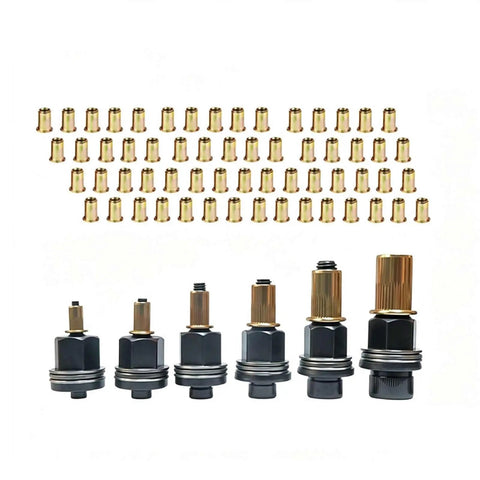 Rugged Carbon Steel Rivet Nut Tool Kit With M3 To M10 Heads Plus 60 Nuts For Solid Metalworking And Hottest DIY Jobs In Your Garage Shop Today, M3-M10 heads and 60 rivet nuts