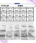 150 Piece Stainless Steel Spring Pin Kit For Mechanical Hitches And Dowels Smooth Surface Durable Split Pins Quick Lock Nut And Bolt Anti Loosening Fasteners For Tough DIY Projects, 304 stainless steel assortment case with M1-M3 sizes