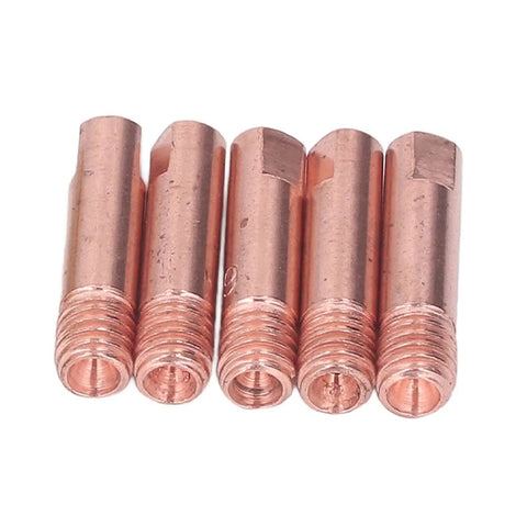 Five gasless tips from 7 Piece Copper Welding Torch Accessory Kit With Clear Threads And High Conductivity Copper Construction Built Tough