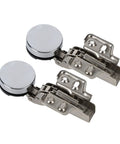 Stainless Steel 201 Glass Cabinet Door Hinges 2 Pack With 35 Cup Damping Buffer Silent Close Soft Close Hinge For Cabinets