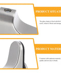 Close-up of zinc alloy 4 Pack Adjustable Floating Glass Shelf Brackets with smooth finish and screw tightening feature.