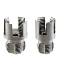 Electric Drill Compatible Pipe Threading Tool Set With 1/2 And 3/4 Inch Dies, heavy-duty steel dies for PVC threading.