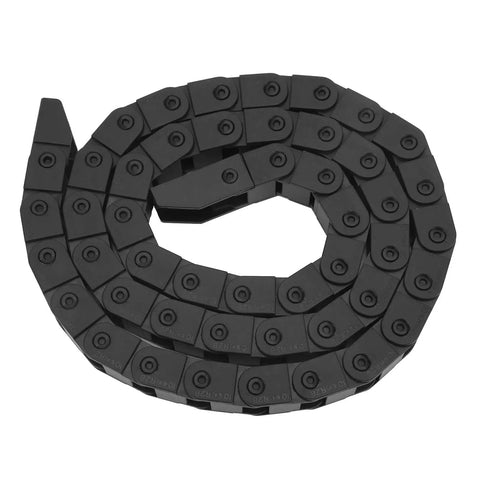 Reinforced Nylon PA66 Cable Drag Chain With End Connectors, 10x10mm, 1m Length, Low Noise Wire Carrier for CNC Machines rolled view