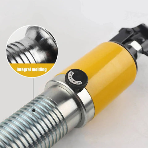 Close-up of Beefy 15 Ton Hydraulic Gear Puller Kit component with integral molding section, showing yellow and metallic parts.