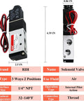 Heavy Duty Aluminum Solenoid Valve 4V210-08 5 Way 2 Position Pilot-Operated Electric Valve With One Quarter Inch NPT Connections view