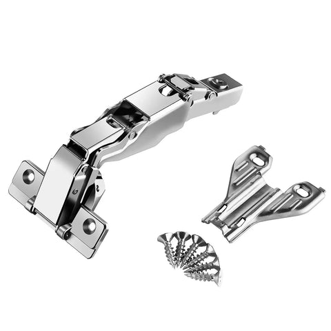 165 Degree Lazy Susan Cabinet Hinges For Face Frame Kitchens Two Pack Soft Close with clip-on plate and screws shown