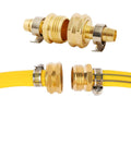 Heavy Duty Garden Hose Repair Kit With 3/4 Inch Brass Male Female Connectors And Stainless Clamps For Quick, Leak Proof Fixes On 1/2 Inch Barb Hoses