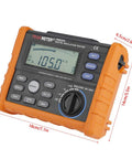 Pro Grade Digital Insulation Tester And Megohmmeter With Analog Display, 0.01 MOhm To 100 GOhm Range, portable size shown