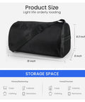 Black Lightweight Underseat Gym Duffel Bag For Women And Men Waterproof And Tear Resistant Travel Sports Bag 15 X 8 X 8.3 Inches