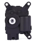 Top Notch HVAC Air Blend Door Actuator Fits Volkswagen And Audi Like Jetta Golf Atlas Tiguan front view, black plastic material.