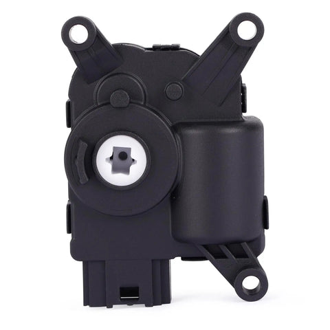 Top Notch HVAC Air Blend Door Actuator Fits Volkswagen And Audi Like Jetta Golf Atlas Tiguan front view, black plastic material.